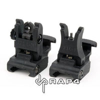 MCS Tactical Flip Up Sight Set - Black