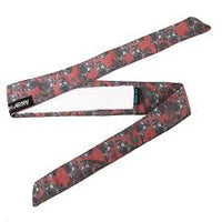 HK Headband- Hostilewear Skulls - Red/Black