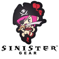Sinister Gear PVC Patch - Pirate Girl - Gothic