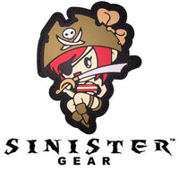 Sinister Gear PVC Patch - Pirate Girl - Tan